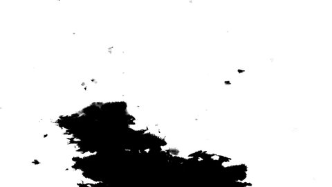 Ink Drops Transition on Black Background 4k Footage Ink Footage Transition White Ink Drops Falling on Black Background