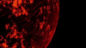 The rotation of the red planet in space. Hot lava on the planet. Loop animation - Powered by Shutterstock - Get 15% off with code: PIKWIZARD15