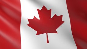 Flag of The Canada. Flag's footages are rendered in real 3D software. Perfect for TV, Movies, social, HUD, presentations, webs etc.