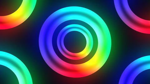 Abstract or Motion Graphic Glowing Torus Animation Back Ground For Your Project. Beautiful Circle Light Animation.