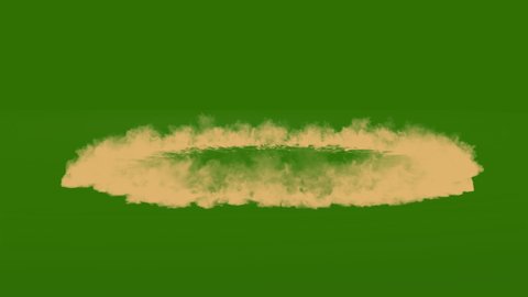 Green Screen Helicopter Landing Dust Effect. Two View Of Helicopter Landing Dust Or Smoke With Green Back Ground. 