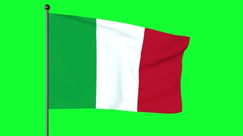 3D Illustration of The flag of Italy, often referred to in Italian as il Tricolore, is the national flag of Italian Republic.
