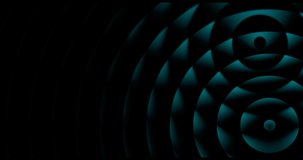 4k video about circular and triangular blue and black elemets rotating ones over the others on a dark background