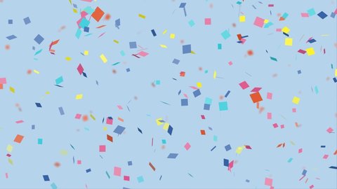 Animation of colorful and cute confetti