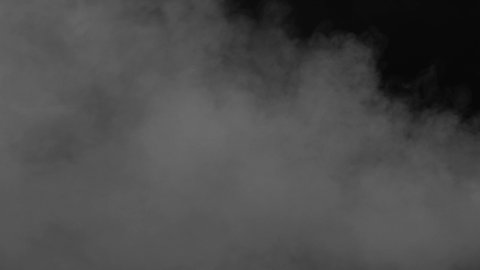 White steam, clouds, fog, vapor, ice, fire smoke texture over black background