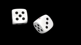 White Dice Fall Transition, Dice Transition, Falling Dice - Powered by Shutterstock - Get 15% off with code: PIKWIZARD15