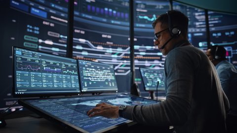 Project Manager Computer Science Engineer Talking Stock Photo (Edit Now ...