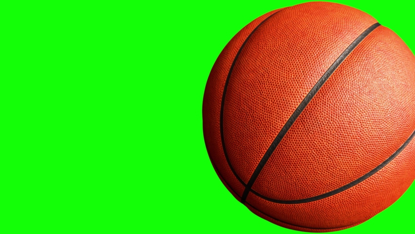 Basketball ball on green screen with alpha channel. Basketball 3D animation of spinning ball 3D rendering 4K | Shutterstock HD Video #1069226980