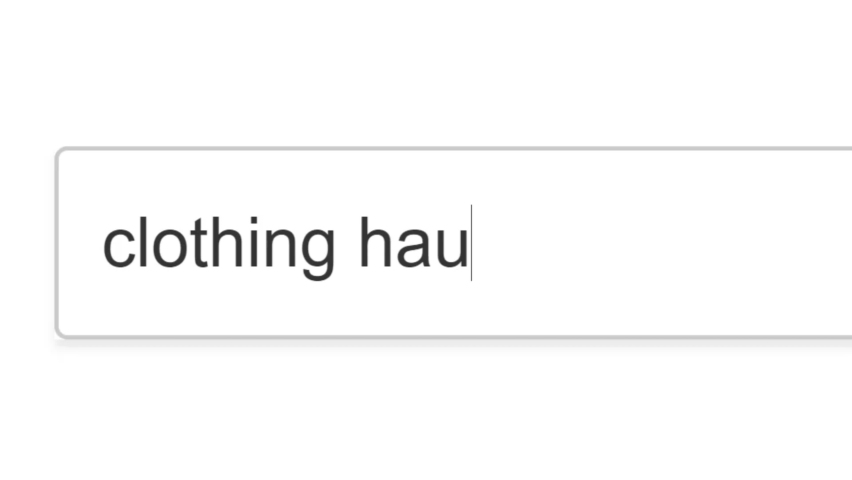 Clothing Haul Search Bar Screen 