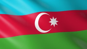 Flag of The Azerbaijan. Flag's footages are rendered in real 3D software. Perfect for TV, Movies, social, HUD, presentations, webs etc.