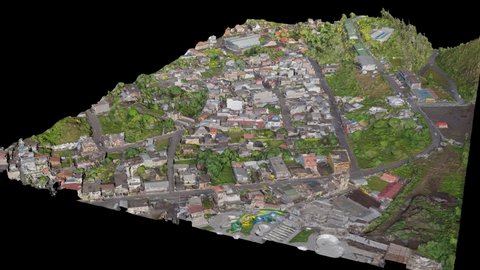 digital survey with drones and land prospection using 3d model real life scan displaying tremendous advantages of high-tech devices uses