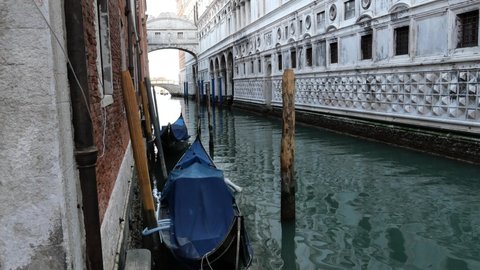Venice, Italy - Historic buildings between the canals of the lagoon city