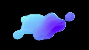 Blue Metaball. Water droplet. Liquid  whimsical animation - Powered by Shutterstock - Get 15% off with code: PIKWIZARD15