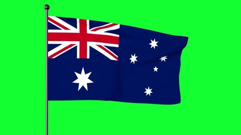 Flags of Australia Green Stock Footage Video Royalty-free) 1061381539 Shutterstock