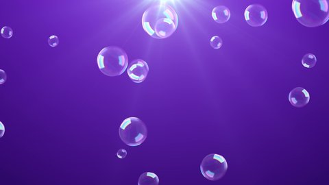 Looping Animation Soap Bubbles Floating Moving Stock Footage Video (100 ...