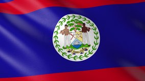 Flag of The Belize. Flag's footages are rendered in real 3D software. Perfect for TV, Movies, social, HUD, presentations, webs etc.