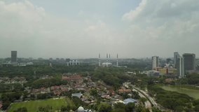4K UHD Aerial view footage over part of The Shah Alam city