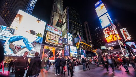 November 2014: Time lapse done  at Times Square, NYC with Canon 5d Mark II