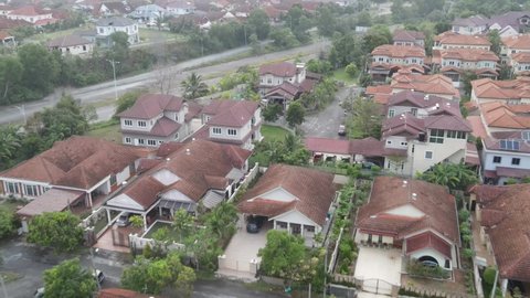 Aerial view of housing area in Kajang. This is border between Putrajaya and Selangor.