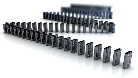 Domino effect of falling videos