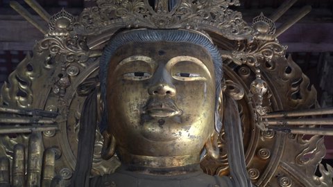 Nyoirinji Kannon Bodhisattva sitting statue of Todai-ji in Nara, Japan. It sits next to Big Buddha. 