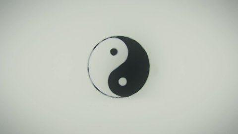Tai-jin yin yang black ink strokes animated formation full hd