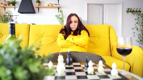 Woman playing herself Stock Video Footage - 4K and HD Video Clips