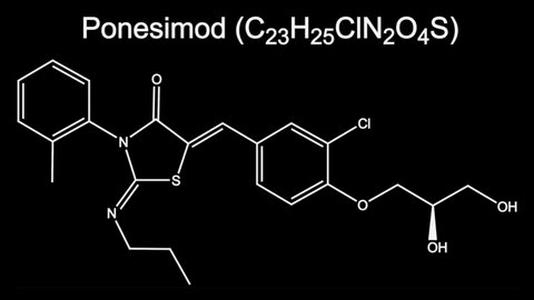 Ponesimod multiple sclerosis medication molecule chemical formula