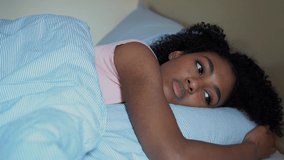 Video about one black woman suffering insomnia trying to sleep