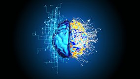 4K Abstract background of Artificial Intelligence with left and right Brain - Powered by Shutterstock - Get 15% off with code: PIKWIZARD15