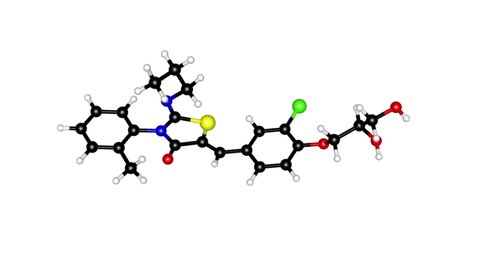 Ponesimod multiple sclerosis medication 3D molecule chemical formula