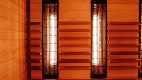 Finnish infrared sauna. Concept of relaxation and replenishment of health
