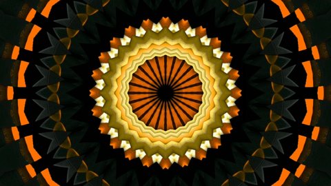 Abstract surreal loop motion background, variegated kaleidoscope

