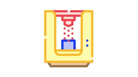 sandblasting chamber color icon animation