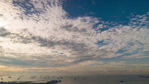 Time-lapse video of Altocumulus cloud in the morning.