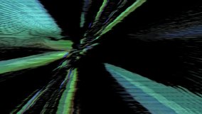 Futuristic tunnel, holographic background. Glitch imitation, psychedelic computer graphic. Looped animation. 