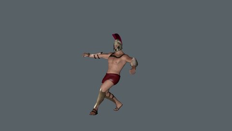 3D spartan dancing Breakdance animation