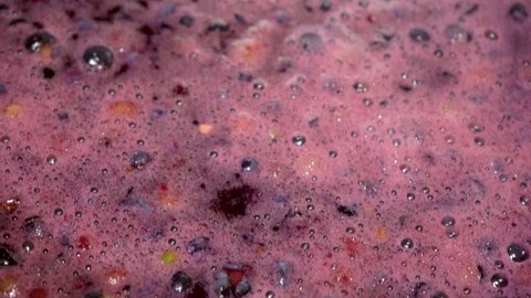 fermentation of wine,process Fermentation of grape must with bubbles