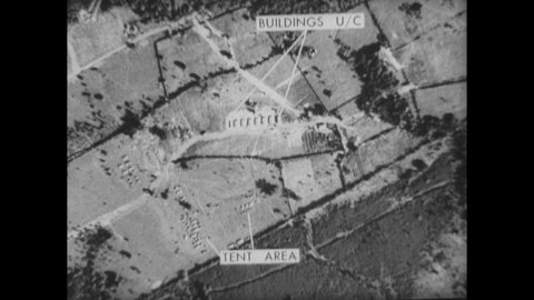 1960s Cuba: Aerial photograph of Cuban missile sites.