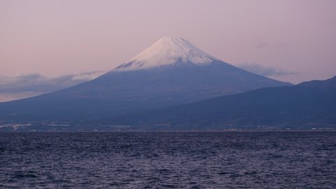 Mt. Fuji over a Sea at Twilight (with Audio)