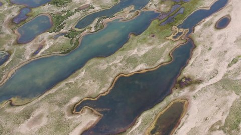 aerial video of the plateau wetland, three river sources landscape, maduo county, qinghai province ,China