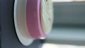 pink mousse cake decorated with dried raspberries - Powered by Shutterstock - Get 15% off with code: PIKWIZARD15