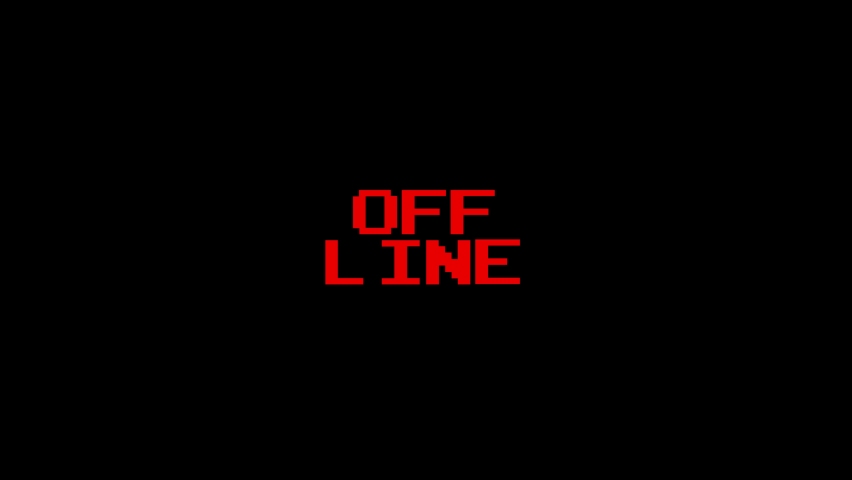 offline text for streams bouncing screen saver animation loop 4K 60fps Royalty-Free Stock Footage #1069582777