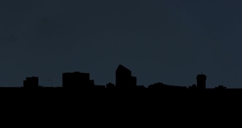 Wichita Kansas at Moonrise Time Lapse