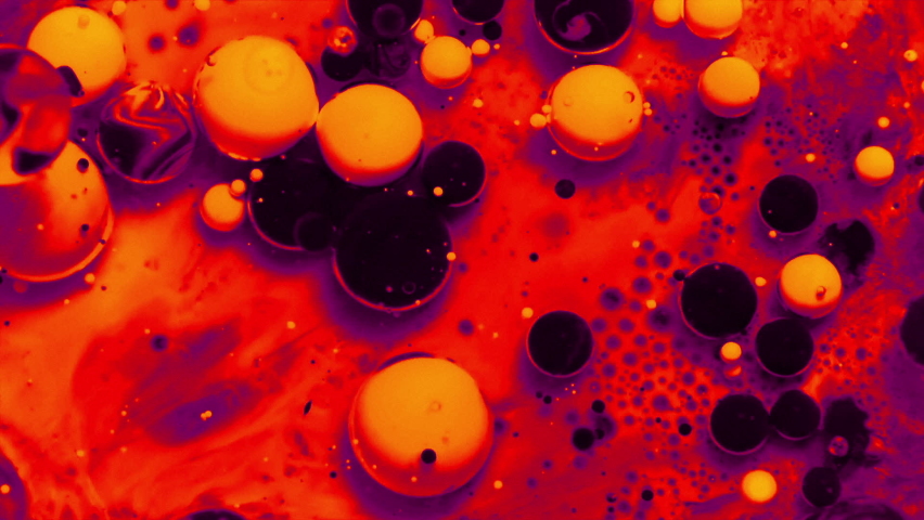 Abstract colorful fluid art painting background. Pouring technique. Liquid marble. Alcohol inkscape. Macro top view. Red and black color palette. Royalty-Free Stock Footage #1069584541