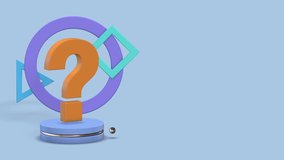rotating question mark with abstract geometric shapes, stylized modern animation, copy space, seamless loop (3d render) - Powered by Shutterstock - Get 15% off with code: PIKWIZARD15