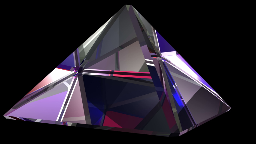 Glass Pyramid Background Loop 4K