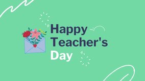 Happy Teacher's Day. Animation Motion Graphic - Powered by Shutterstock - Get 15% off with code: PIKWIZARD15