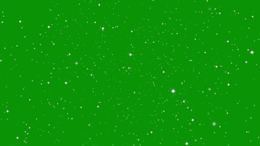 Stars shine effect fall on green screen background animation. Twinkle festive or holiday decoration. Christmas silver star glow 4k animation. Chroma key seamless loop. Falling stars Royalty-Free Stock Footage #1069631869