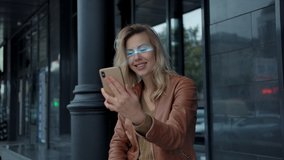 Smart Phone Technology Using Facial Recognition Biometrics Iris. Person Use Face Id on Device. Young Beautiful Woman and Hi-tech 3d Detection Portrait. Futuristic Scanned Cyber Security People Id 4k - Powered by Shutterstock - Get 15% off with code: PIKWIZARD15